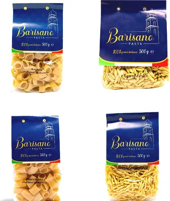 Produktbild von Pasta Barisano - Hartweizenpasta Mix Cavatelli Anelli Strozzapreti Paccheri - Bronzegezogen 4 x 500 g