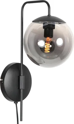 Obrázok produktu pre Steinhauer - nástenná lampa - Bollique - čierna - sklo kov - posteľná lampa - E14 - 4609ZW