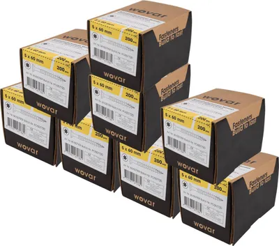 Produktbild von Spanplattenschrauben Verzinkt 5 x 60 mm Torx 25 Teilgewinde - 1600 Stück