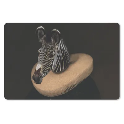 Produktbild von MuchoWow® Schreibtischunterlage Gemälde - Zebra - Alte Meister 60x40 cm - XXL Mauspad - Großes Mauspad