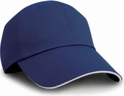 Produktbild von Result Headwear RC038X | Herringbone Cap with Sandwich Peak / Kappe / Mütze / Hut - Farbe: Navy/White - Größe: One Size