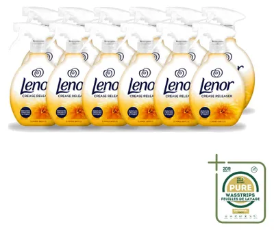 Productafbeelding van 12 x Lenor Anti-kreukelspray Summer Breeze - Textielverfrisser - 500 ml - Voordeelverpakking - 12 stuks