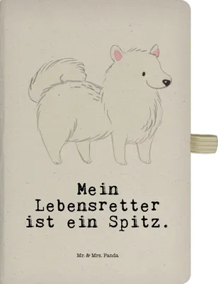 Produktbild von Mr. & Mrs. Panda Journal Spitz Lebensretter - Transparent - Geschenk, Adressbuch, notizbuch, Hardcover, Tagebuch, Kladde