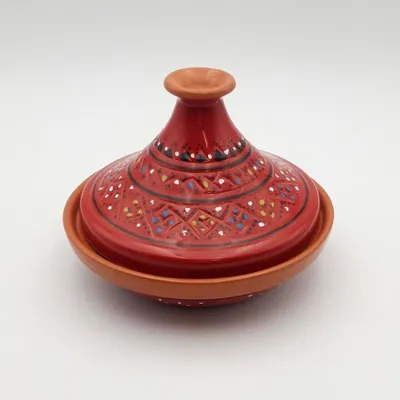 Zdjęcie produktu dla Marrakech Red indywidualny rozkloszowany tajine - D 22 cm