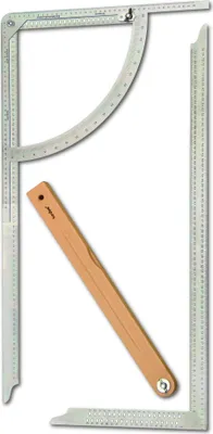 Produktbild von hedue® Anreissgerät Alpha Set M900d - Alphawinkel & Zimmermannswinkel im Set , Alpha Winkel , Zimmererwinkel & Winkelschmiege für Zimmerer