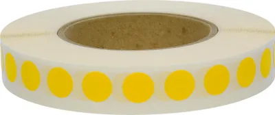 Produktbild von TE-Office 1000 Stück Runde Klebepunkte Rolle Bunt Markierungspunkte Aufkleber Punkte Gelb 13mm