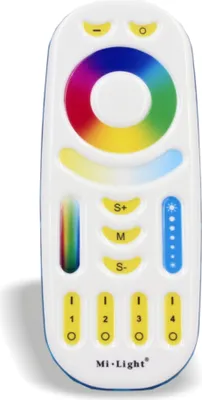 Produktbild von MiBoxer RGB+CCT 4-Zonen-Fernbedienung (RGB + 2700-6500K) 2,4GHz 12/24V | FUT092 | Weiss