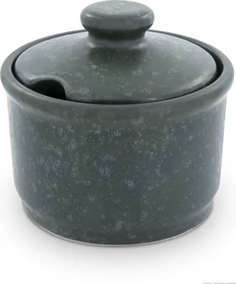 Produktbild von Original Bunzlauer Keramik Zuckerdose, V=0,4 Liter, B=10,6 cm, H=9,7 cm, Design ZIELON