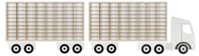 Produktbild von ArtTwist 2x Modellauto Vitrine | Hot Wheels Aufbewahrung zu 160 Fächen | Sammlervitrine Hängend 78,5cm x 40cm x 4cm | Setzkasten Holz für Wanddeko und Organisation (LKW 003BP)
