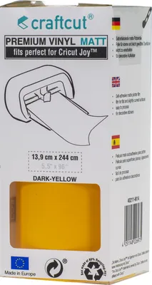 Produktbild von craftcut® Premium Plotterfolie matt 14 DARK-YELLOW 13,9 x 244 cm
