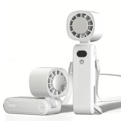 Produktbild von Tragbarer Handventilator mit Turbo & Ice Cooling, 13000 RPM, 5 Stufen, wiederaufladbar, Mini Ventilator für Reisen, Outdoor, Büro, Camping
