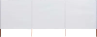 Produktbild von Möbel 3-teiliges Windschutzgewebe 400 x 80 cm Sandweiß - Sonnensegel 47140