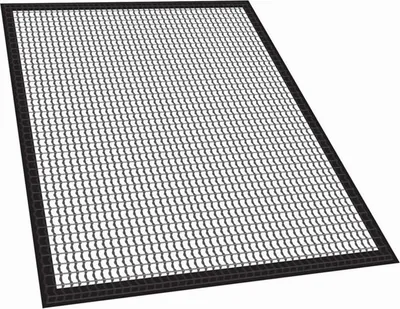 Produktbild von Krumble Grillmatte Teflon - 33 x 40 cm - Grillzubehör - Auf Maß zugeschnitten - Antihaft- - Grillmatte - Schutzmatte - Grillmatte Hitzebeständig - Schwarz
