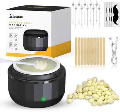 Productafbeelding van Bolusso Wax Apparaat voor Neus en Gezicht - Compact en Betaalbaar - Wenkbrauw Wax Bundel - Ontharingsset - Wax Heater - Wax Parels - Ontharingsapparaat - Neus Wax Beans Starter Set - Neushaartrimmers Heren