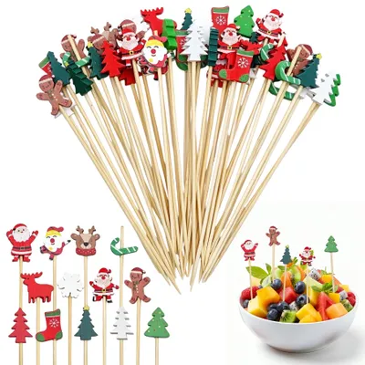 Produktbild von Cocktailspieße aus Holz - 100 Stück - Zahnstocher für Fingerfood