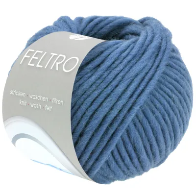 Produktbild von Lana Grossa FELTRO UNI 50 g moderne Filzwolle in 51 Farben 50 m Filzgarn Farbe 101 - Jeansblau