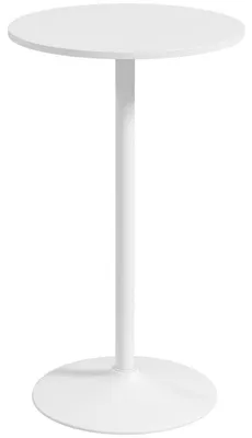 Obrázek produktu pro Kulatý barový stolek pro 2 osoby | Barva: bílá | Rozměry: 60x60x102 cm