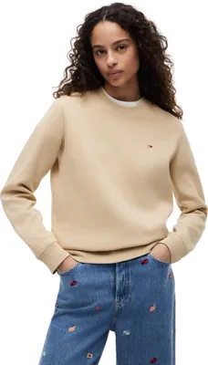 Immagine prodotto di Maglione Tommy Jeans da donna, girocollo, color beige (Gentle Gold), taglia XS