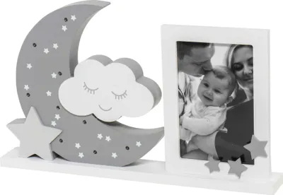 Produktbild von Dooky 6121401, Einzelbilderrahmen, MDF-Platten, Weiß, Grau, Matte, LED, AA