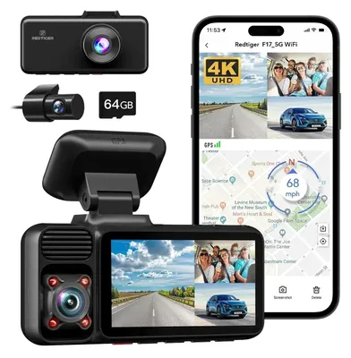 Productafbeelding van Dashboardcamera, dual-camerasysteem, 4K-resolutie, zonder hardwarekit, 64G