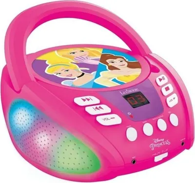 Productafbeelding van CD-speler, Disney Prinsessen, Bluetooth 5.0, Meerkleurige lichteffecten, Microfoonaansluiting, Opnamefunctie
