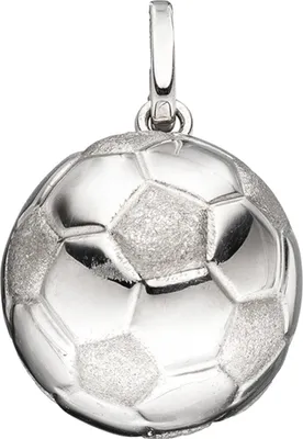 Produktbild von JOBO Kinder Anhänger Fußball 925 Sterling Silber rhodiniert mattiert Kinderanhänger