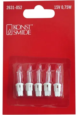 Produktbild von Konstsmide White Pisello, Kerzenlicht, Transparent, Weiß, Glas, Kunststoff, 15 V, 12 g, 5 Stück(e)