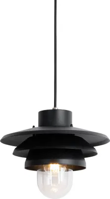 Zdjęcie produktu dla Designerska wisząca lampa zewnętrzna czarna IP44 - Morty
