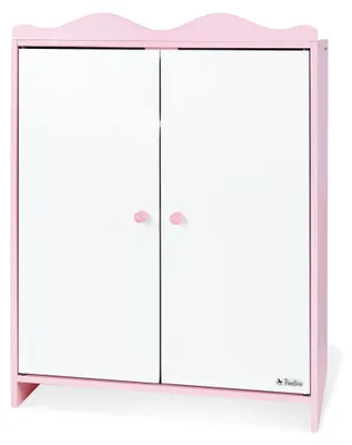Puppenschrank Jasmin, 4-teilig, MDF, rosa/weiß, 45x27x62 cm