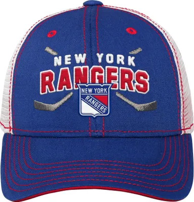 Zdjęcie produktu dla Czapka z daszkiem dla dzieci New York Rangers NHL Lockup Meshback Adjustable