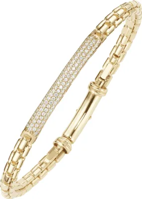 Produktbild von Armspange Giorgio Martello Milano in Kettenoptik, mit weißen Zirkonia, Silber 925 Gold Onesize