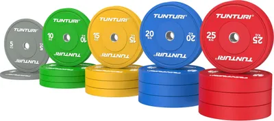 Produktbild von Tunturi Platinum Bumperplatten - Hantelgewichte - Hantelscheiben - Set 290 kg