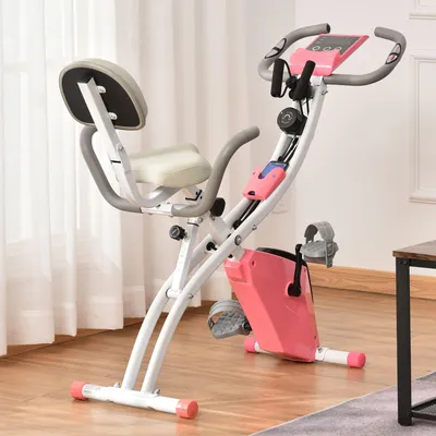Zdjęcie produktu dla Składany rower treningowy, stepper, kolor różowo-biały