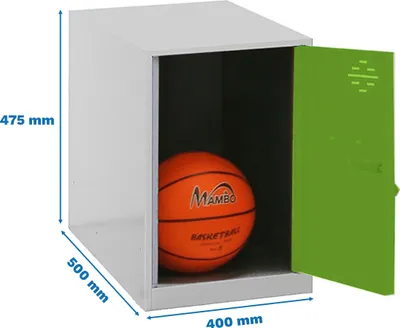Produktbild von Simonrack Spind SIMONLOCKER DISM grau, grün 8425437117589, 1 Schließfach 40,0 x 50,0 x 47,5 cm