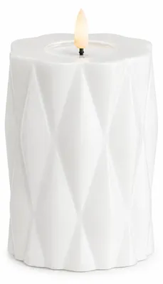 Obrázek produktu pro LED svíčka Harlequin, bílá, 7,5 x 12,5 cm
