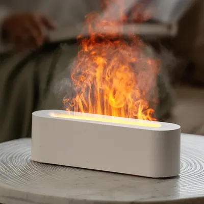 Produktbild von Flammen Aroma Diffuser, 7-Farben-Licht Diffuser Ätherische Öle, Luftbefeuchter Humidifier DuftöL Diffuser für Kinder, Zuhause Büro, Raumduft oder Yoga