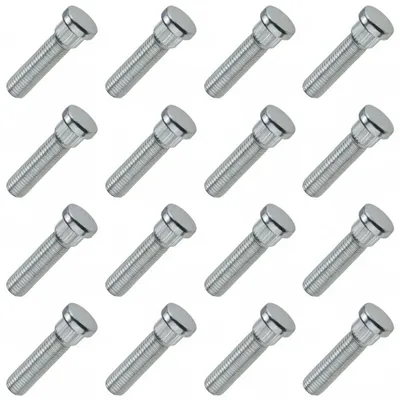 Produktbild von 16x Carbonado Radbolzen M12x1,5 gerändelt 14,3 mm Gewindelänge 40 mm verzinkt