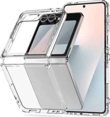 Immagine prodotto di Custodia ibrida Tech-Protect Flexair per Samsung Galaxy Z Flip 6 / 7 Fe - Trasparente