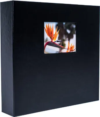 Produktbild von HNFD Maxi-Fotoalbum Lona schwarz 34,5 x 33 cm, 100 schwarze Seiten