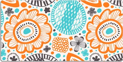 Produktbild von Schreibtischmatte Tischunterlage 120x60 cm Mauspad - Pastellblumen