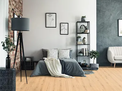 Produktbild von BASICfloor | 2,619 m² | Grappa Eiche 129mm Designboden Vinyl Landhausdiele, 4mm stark mit Klickverbindung, wasserfest für Feuchträume, strukturierte Oberfläche, rustikale Eichenoptik