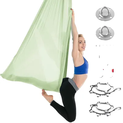 Immagine prodotto di Amaca per Yoga Aereo, esercizi di inversione, attrezzatura portatile, verde