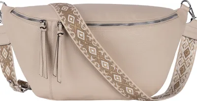 Produktbild von Umhängetasche XXL Bauchtasche (DB-001) Bag Hüfttasche Kunstleder Italy-Design APRICOT