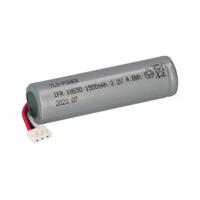 A single battery pack with a connector cable is shown against a white background.