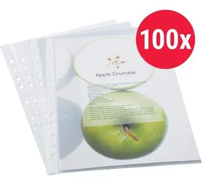 Produktbild von Rapesco 100 Prospekthüllen glasklar genarbt