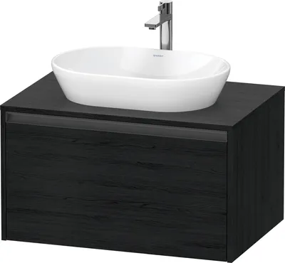 Produktbild von Duravit Ketho.2 Wastafelonderkast 80x55x45,9 cm Mat Eiken (zwart)