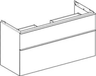 Produktbild von Geberit 502.306.01.3, Weiß, 2 Schublade(n), 1184 mm, 476 mm, 615 mm