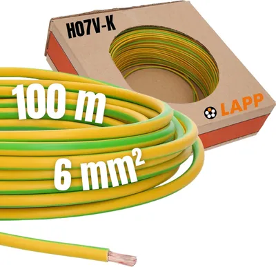 Zdjęcie produktu dla Lapp Litze, 6.00 mm², grün/gelb Kupferlitze blank, feindrähtig PVC (4520004/100)