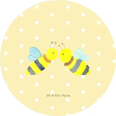 Produktbild von Mr. & Mrs. Panda magnet Biene Liebe - Gelb Pastell - Geschenk, zettelhalter, pinnwand, Kühlschrankmagnet, für kühlschrank, magnettafel