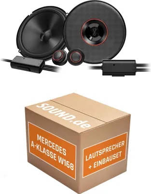 Produktbild von Lautsprecher Boxen Einbaupaket vorne JBL Club3 64C passend für Mercedes A-Klasse W 168 | 2x Tief-Mitteltöner 2x Hochtöner